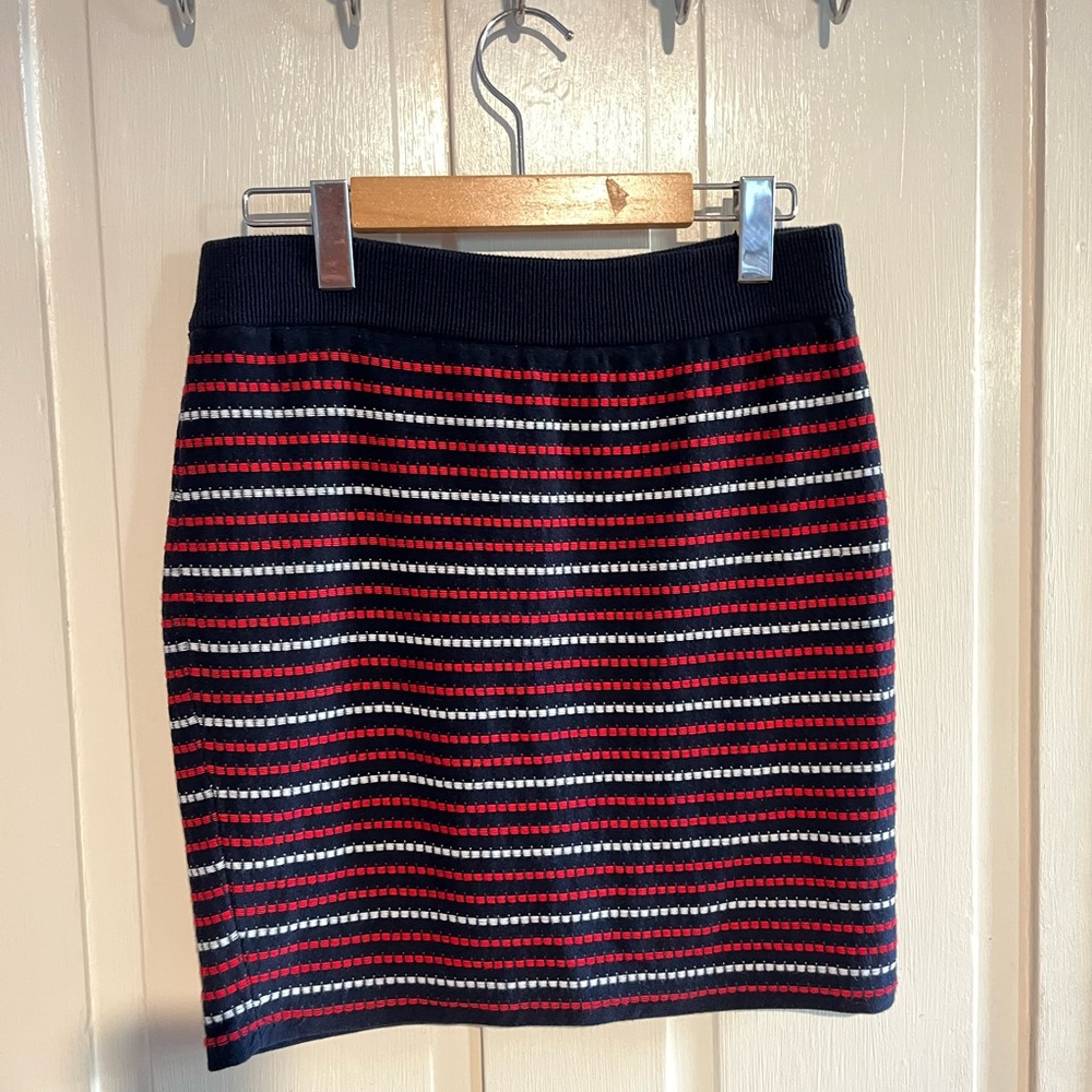 Organic cotton striped mini skirt from sustainable brand Armedangels